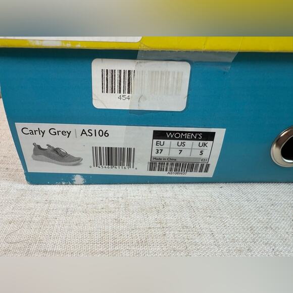 Aetrex Carly Arch Support Sneakers Gray Knit Orthotic Shoes Women’s EU 37 US 7 - Picture 9 of 9